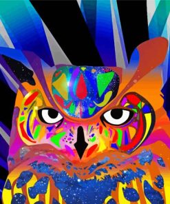 Colorful Abstract Owl Diamond Painting