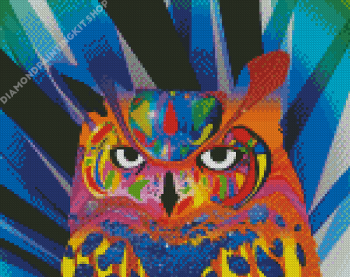 Colorful Abstract Owl Diamond Painting