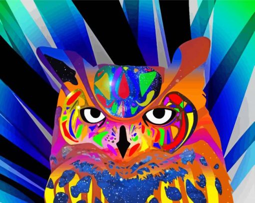 Colorful Abstract Owl Diamond Painting