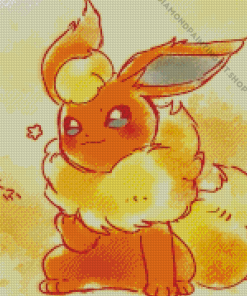 Cute Flareon Art Diamond Painting