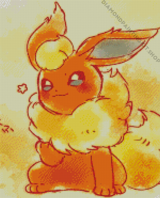 Cute Flareon Art Diamond Painting