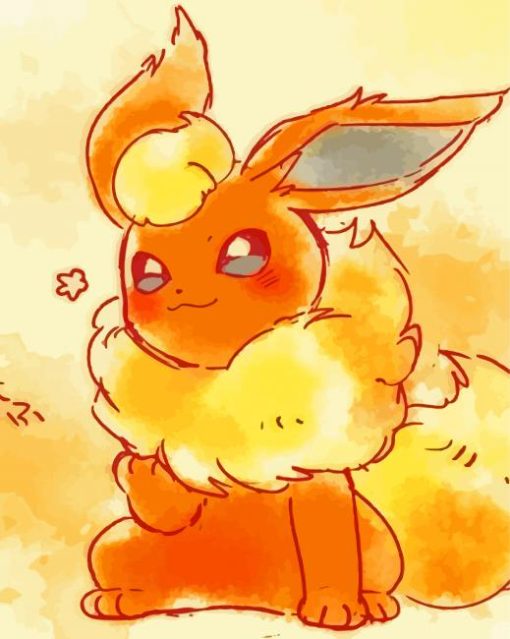 Cute Flareon Art Diamond Painting