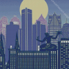 Detroit Skyline Poster Diamond Painting