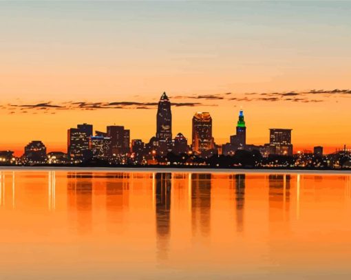 Downtown Cleveland Buildings Diamond Painting