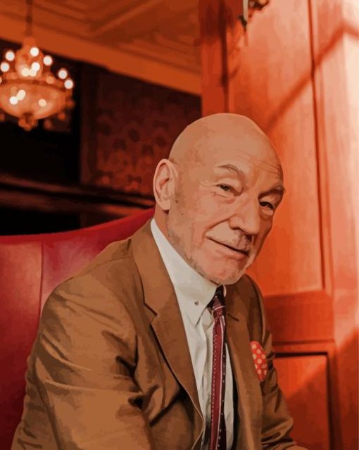 English Actor Patrick Stewart Diamond Painting