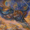 Fairy And Tiger Flying Diamond Painting