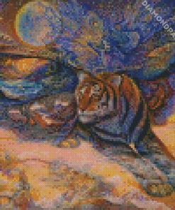 Fairy And Tiger Flying Diamond Painting