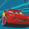 Flash Mcqueen Car Diamond Painting