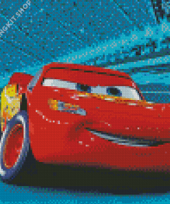 Flash Mcqueen Car Diamond Painting