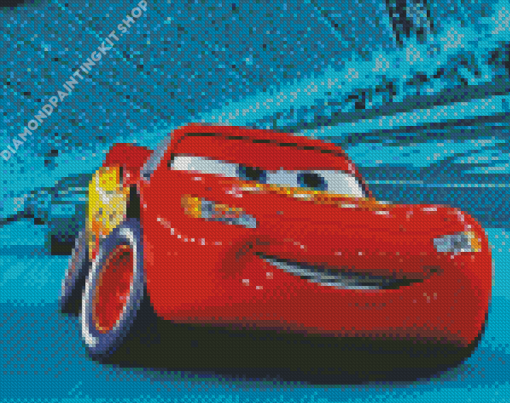 Flash Mcqueen Car Diamond Painting