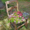 Flowers In Chair Diamond Painting