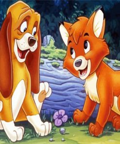 Fox And The Hound Animation Diamond Painting