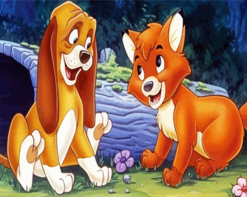 Fox And The Hound Animation Diamond Painting