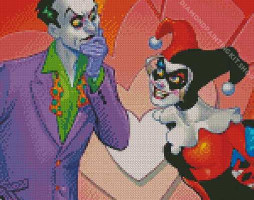 Harley And Joker Cartoon Diamond Painting