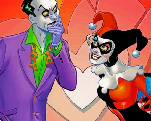 Harley And Joker Cartoon Diamond Painting