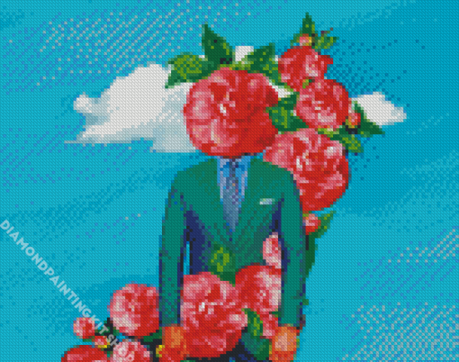 Head Flower Man Diamond Painting