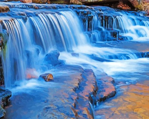 Heber Springs Waterfalls Diamond Painting