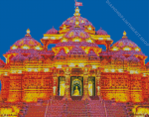 Hindu Temple Akshardham Diamond Painting