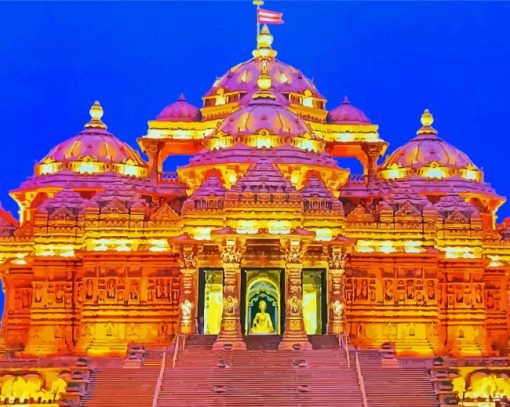 Hindu Temple Akshardham Diamond Painting