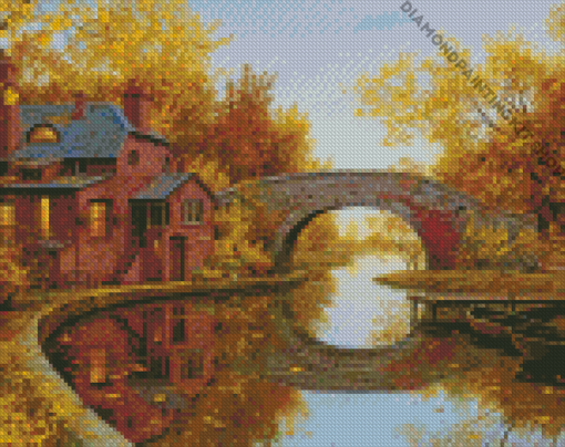 House River In Fall Diamond Painting