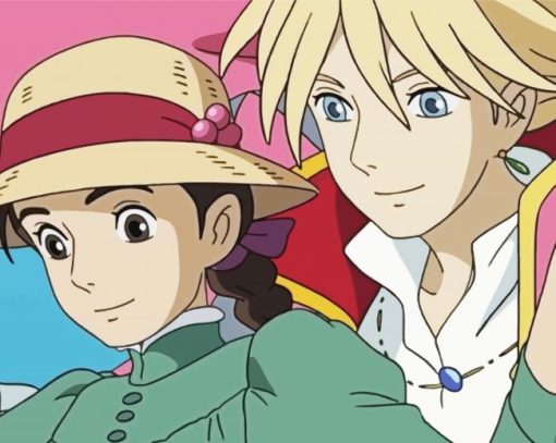 Howls Moving Castle Characters Diamond Painting