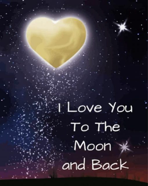 I Love You To The Moon Diamond Painting