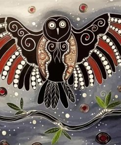 Indigenous Owl Art Diamond Painting