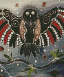 Indigenous Owl Art Diamond Painting