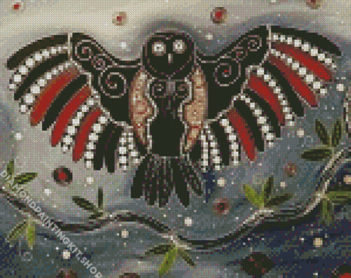 Indigenous Owl Art Diamond Painting