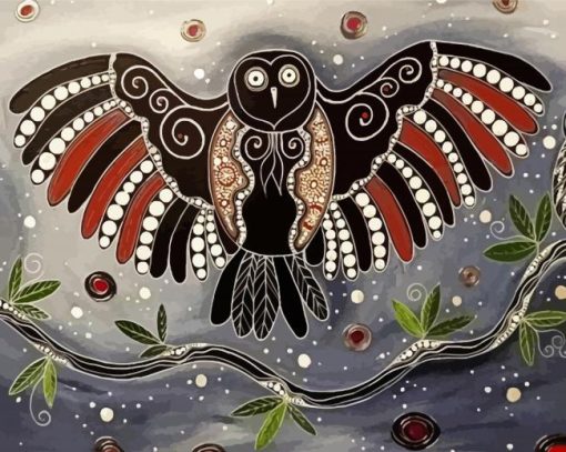 Indigenous Owl Art Diamond Painting