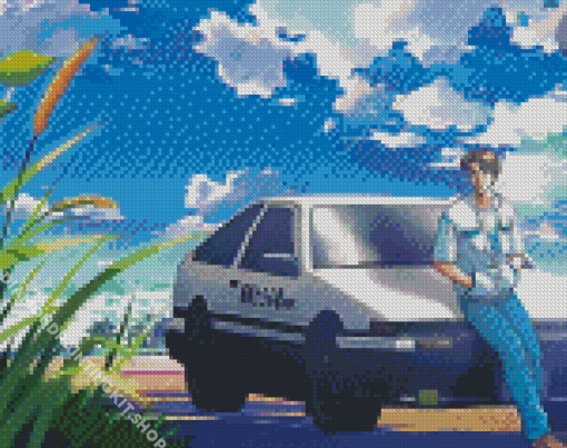 Initial D Manga Anime Diamond Painting