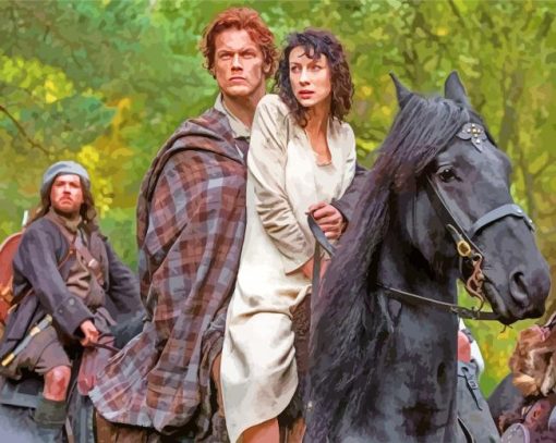 Jamie Fraser And Claire Fraser Outlander Diamond Painting