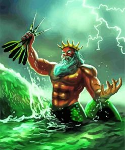 King Neptune In Sea Art Diamond Painting