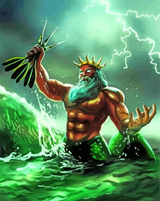 King Neptune In Sea Art Diamond Painting