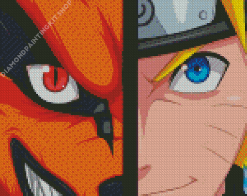 Kurama And Naruto Diamond Painting