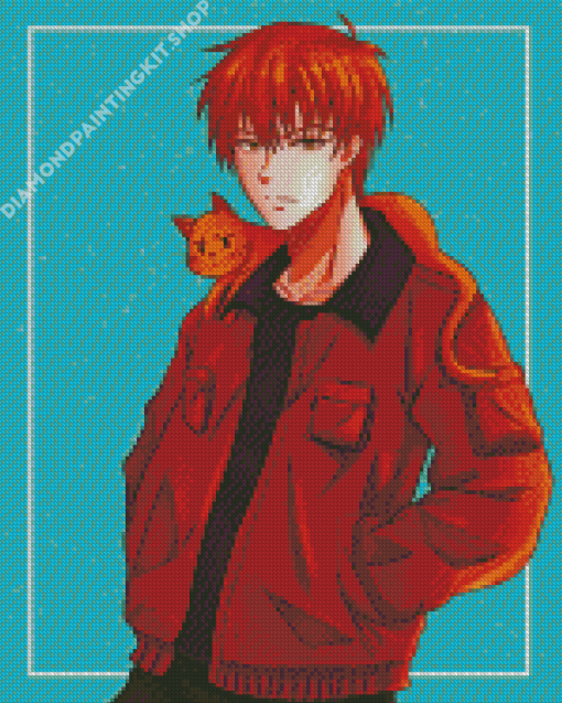 Kyo Sohma And Cat Diamond Painting