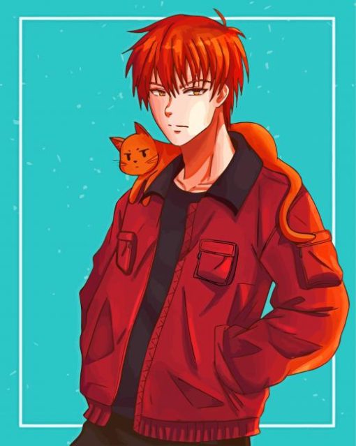 Kyo Sohma And Cat Diamond Painting