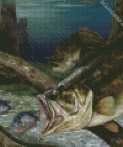 Largemouth Bass Fish Diamond Painting