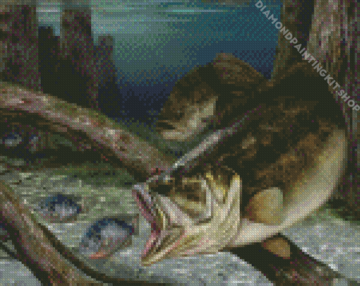 Largemouth Bass Fish Diamond Painting