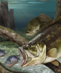 Largemouth Bass Fish Diamond Painting