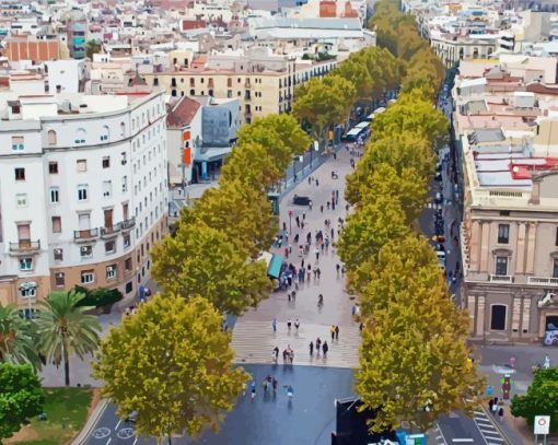 Las Ramblas Spain Diamond Painting