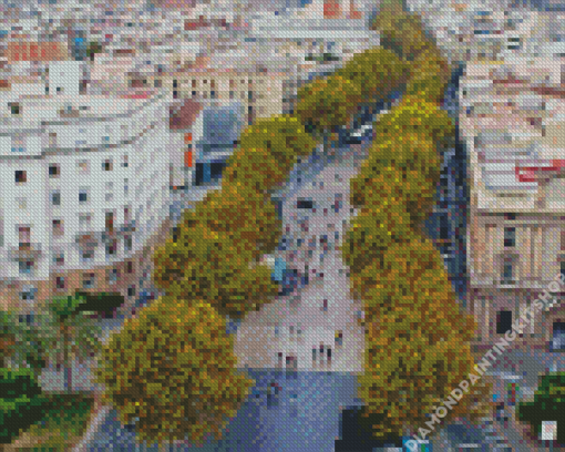 Las Ramblas Spain Diamond Painting