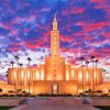 Los Angeles Temple At Sunset Diamond Painting