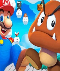 Mario And Goomba Diamond Painting