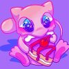 Mew Eating Cake Diamond Painting