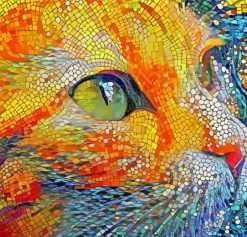 Mosaic Cat Art Diamond Painting