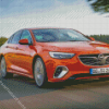 Orange Opel Insignia On Road Diamond Painting