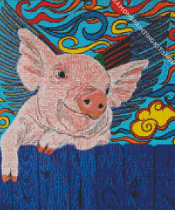 Pig With Wings Art Diamond Painting