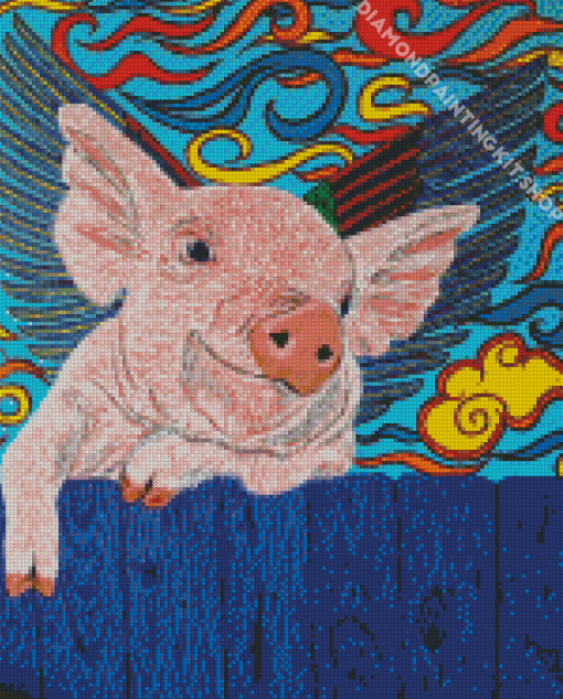 Pig With Wings Art Diamond Painting