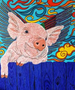 Pig With Wings Art Diamond Painting